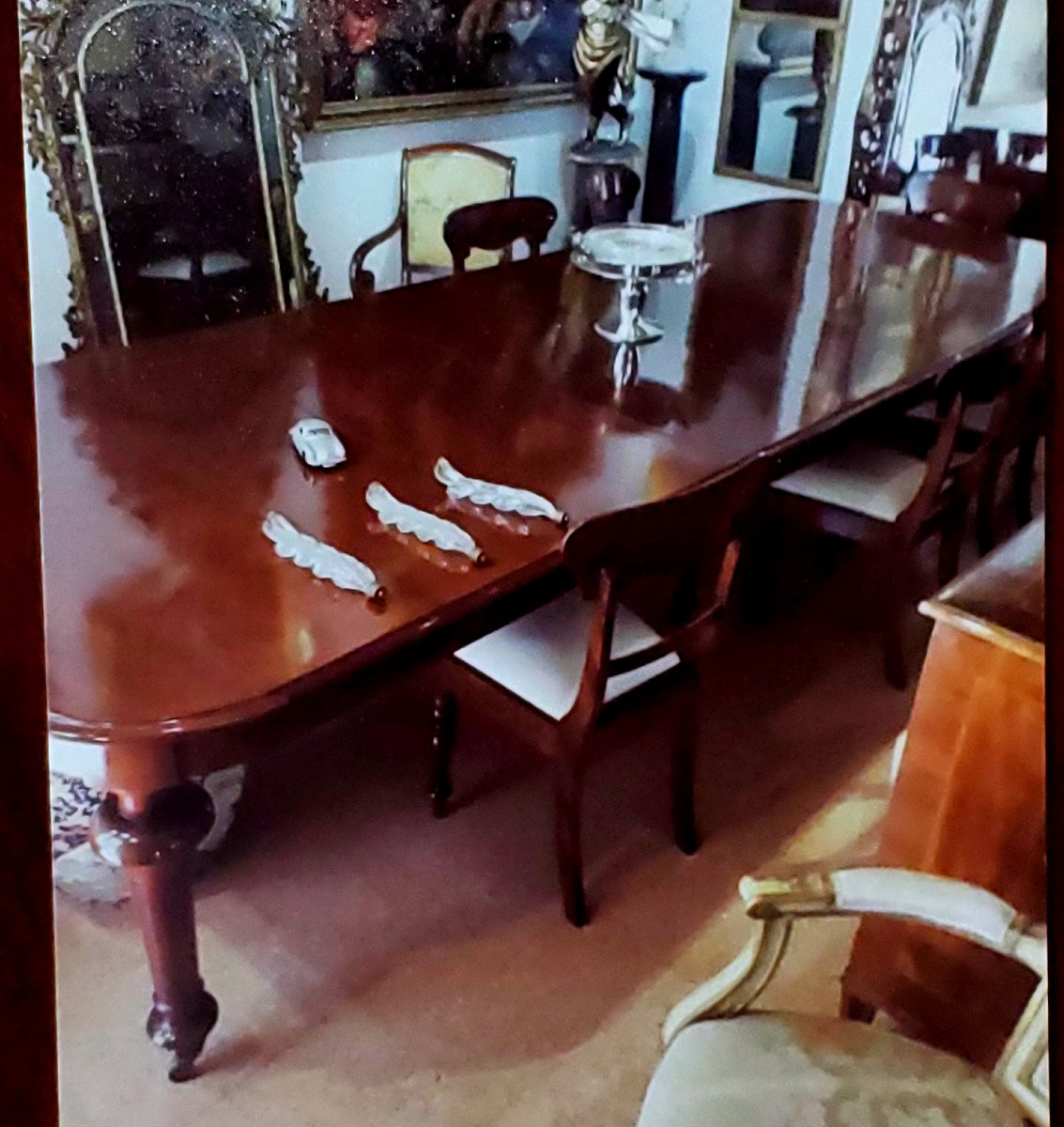 Tavolo Inglese Vittoriano ,in legno di mogano . Questo Tavole è allungabile a piacimento -photo-1