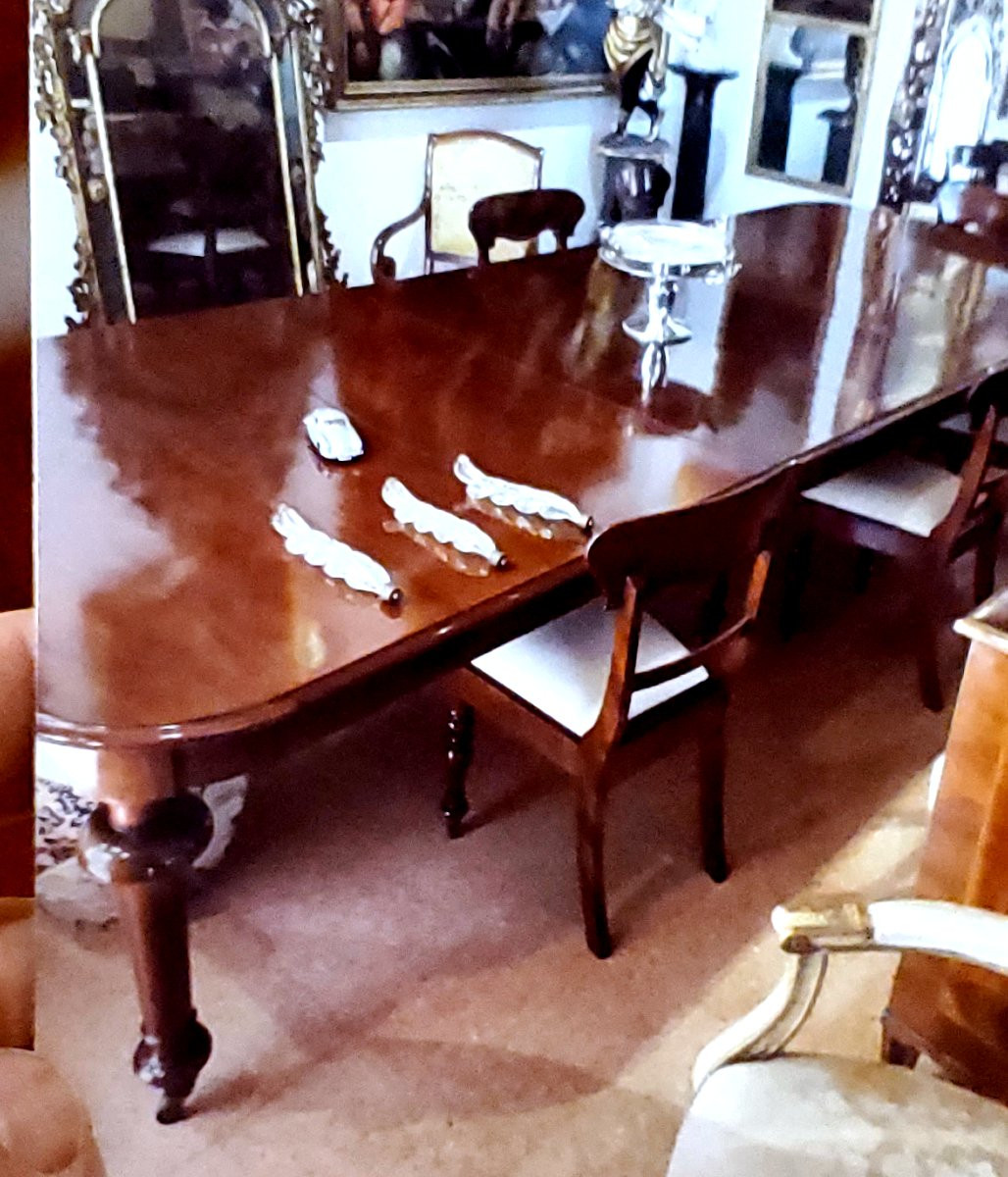 Tavolo Inglese Vittoriano ,in legno di mogano . Questo Tavole è allungabile a piacimento -photo-3