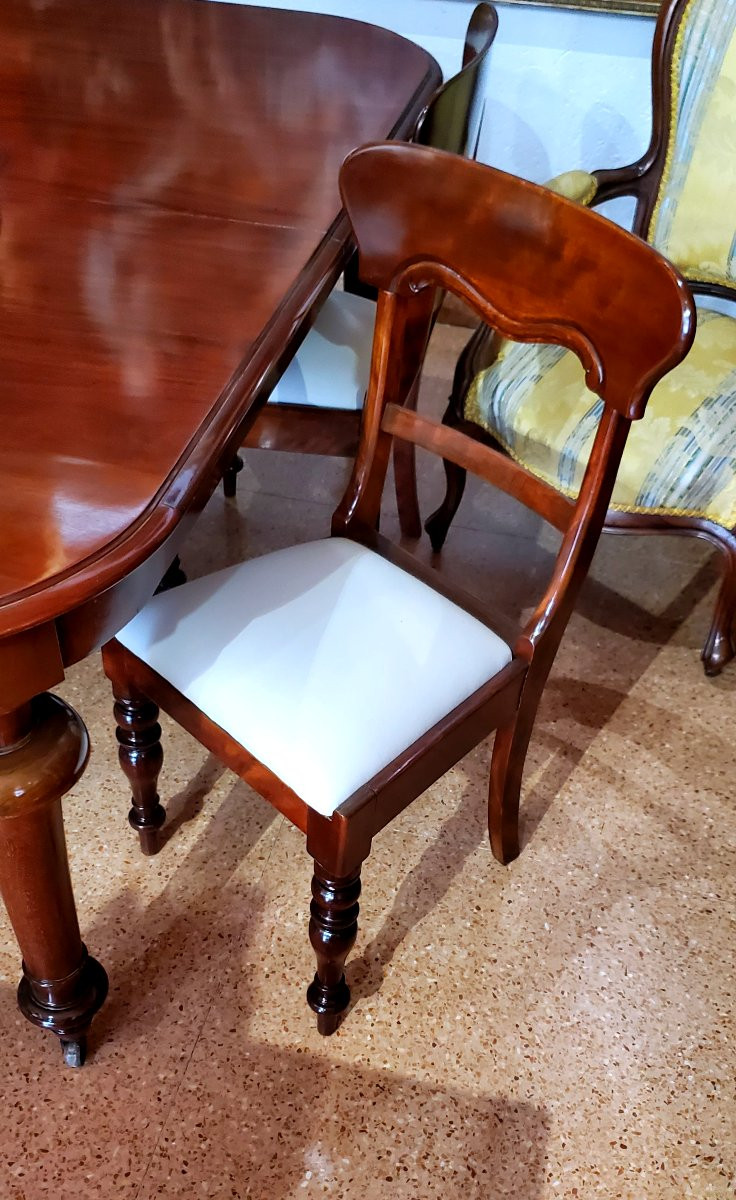 Tavolo Inglese Vittoriano ,in legno di mogano . Questo Tavole è allungabile a piacimento -photo-5