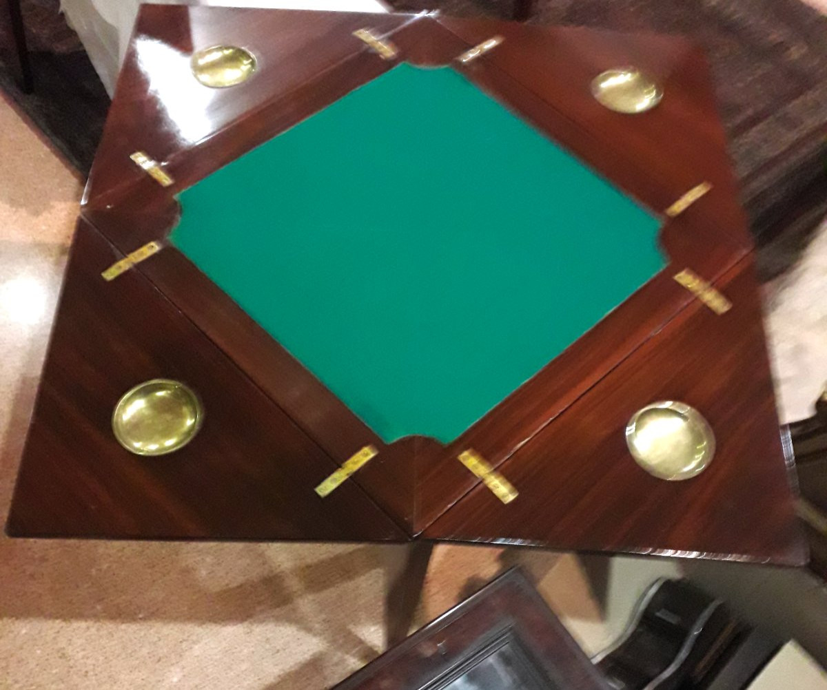 Tavolino da gioco luigiXVI manifattura francese epoca 1860 (circa) in legno rosa ,palissandro -photo-2