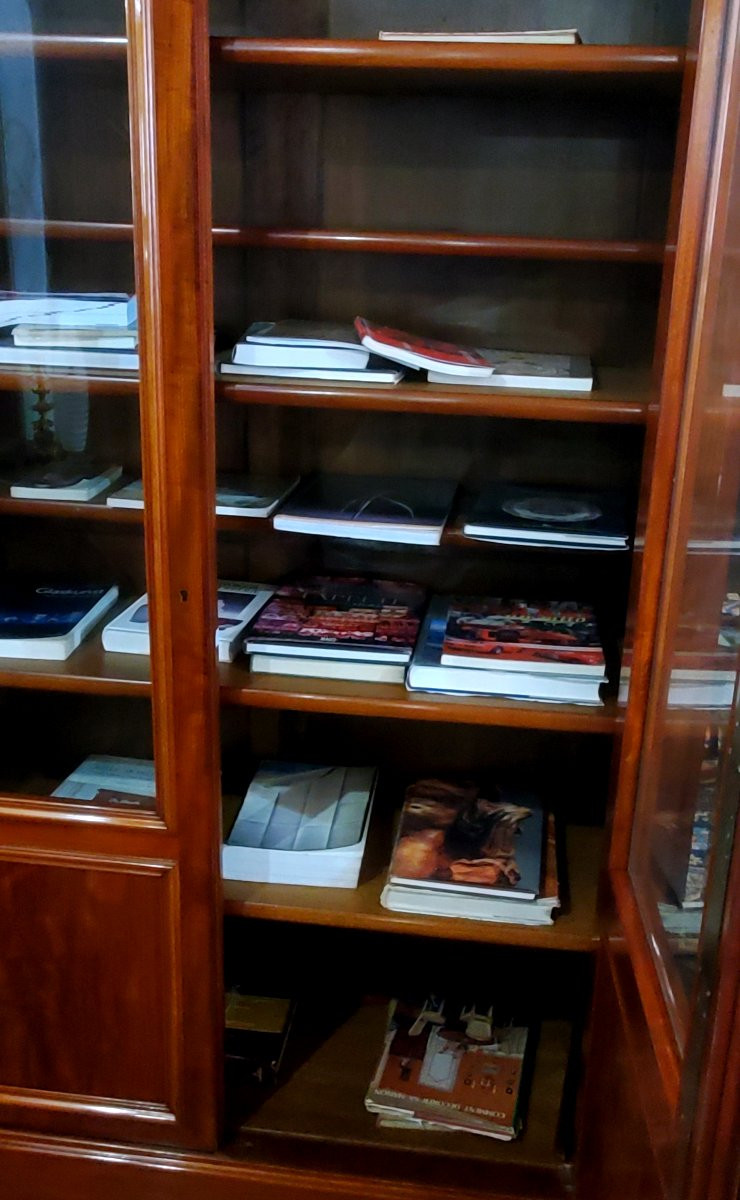 Mobile libreria epoca Luigi Filippo manifattura Francese in mogano cubano -photo-2