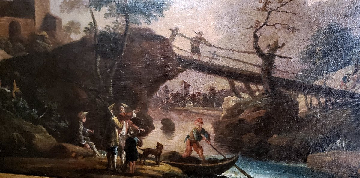 Dipinto olio su tela epoca 1750 ( Circa) -photo-4