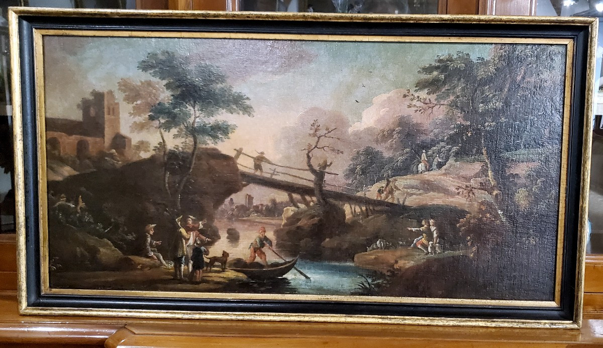 Dipinto olio su tela epoca 1750 ( Circa) 