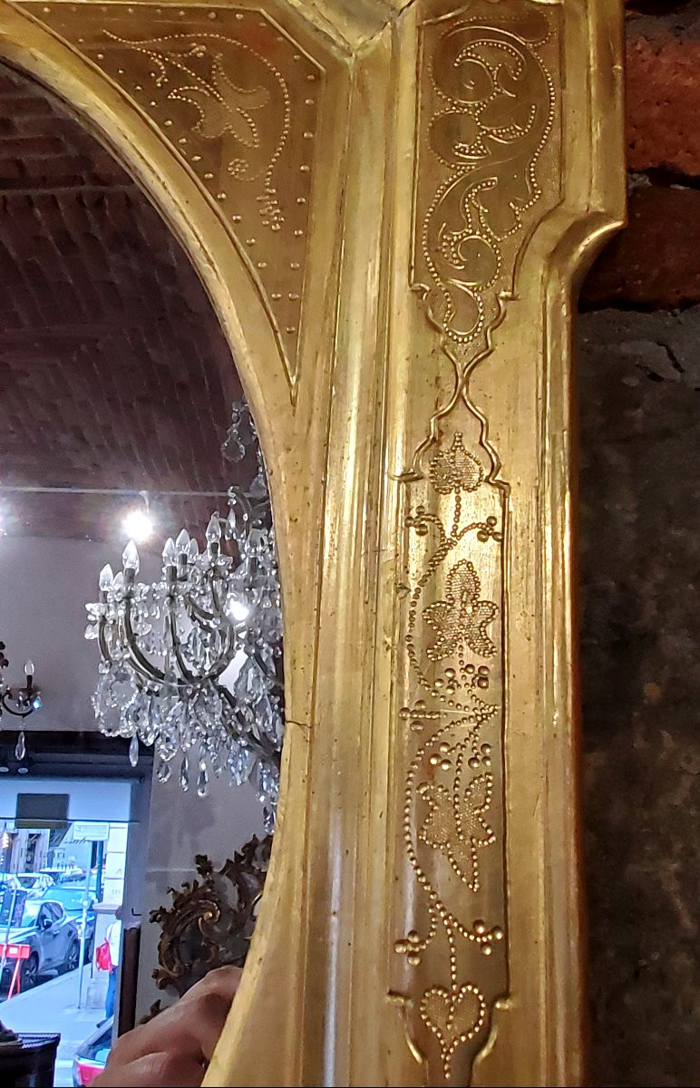 Specchiera   Luigi Filippo epoca 1850 manifattura Francese  in legno con doratura originale  -photo-4