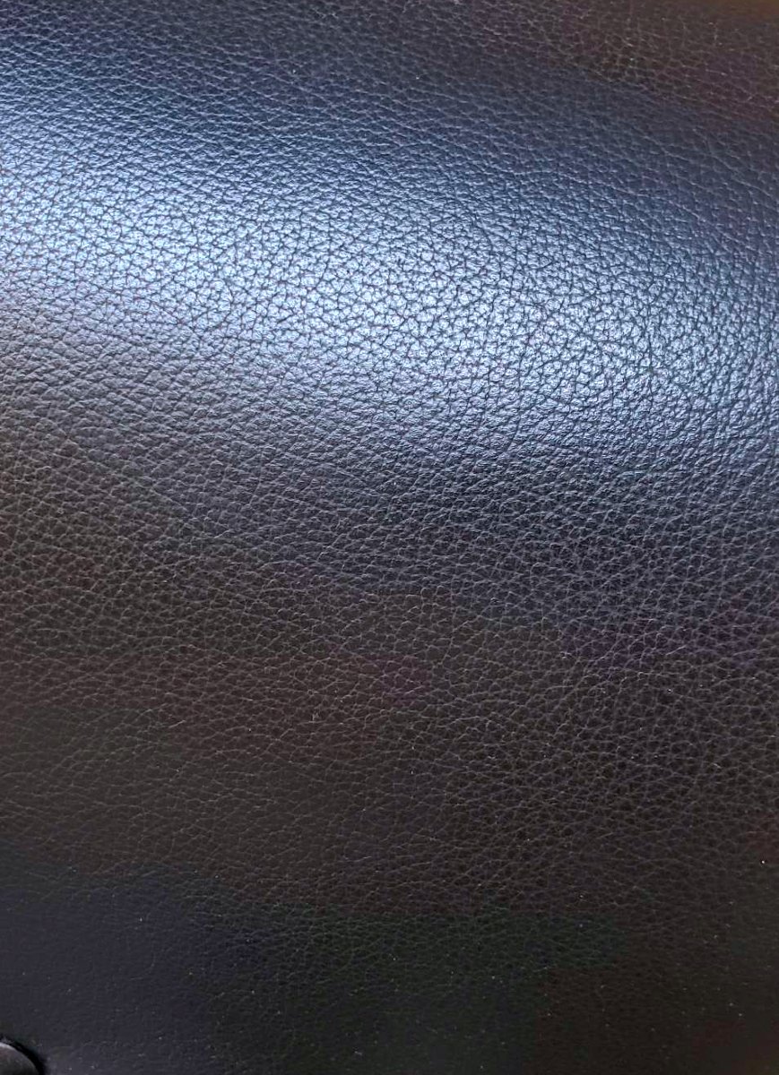2 poltrone 1 pouf , Frau anni 1970 ,in vera pelle nera -photo-4