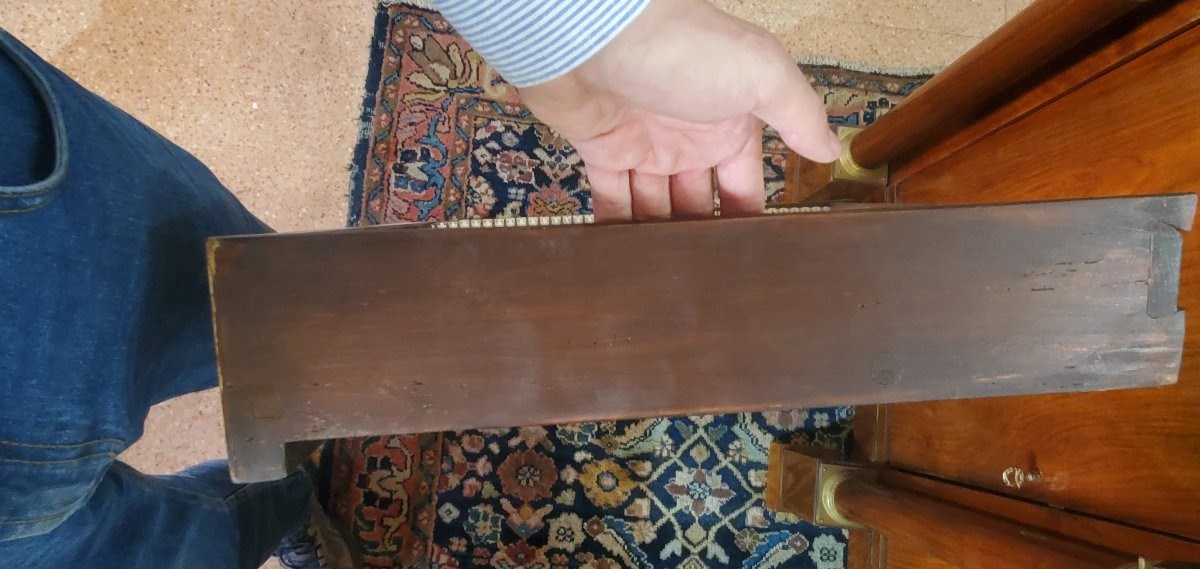 Antica Credenza Impero ,manifattura Piemontese (Italia) in legno di noce .-photo-1