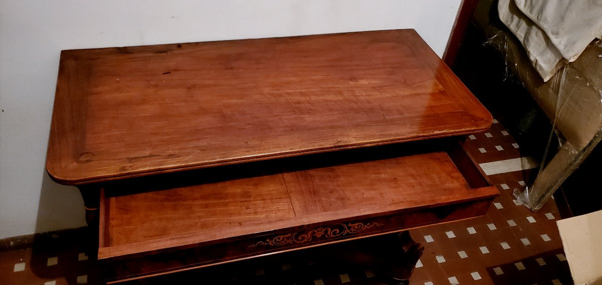 Antica Consolle epoca Carlo x (1830 circa ) ,manifattura Italiana (Piemonte)-photo-2