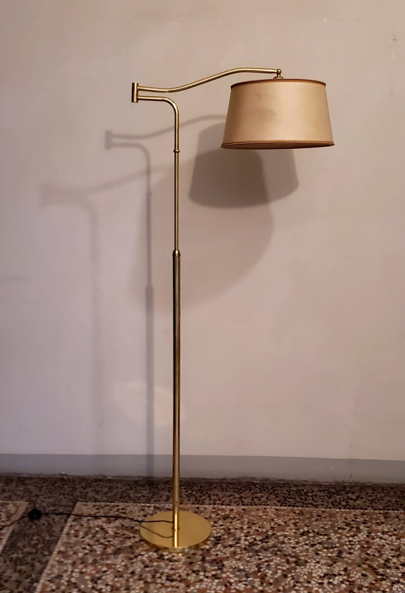 Lampada da terra anni 1970 , regolabile in altezza e posizione -photo-6