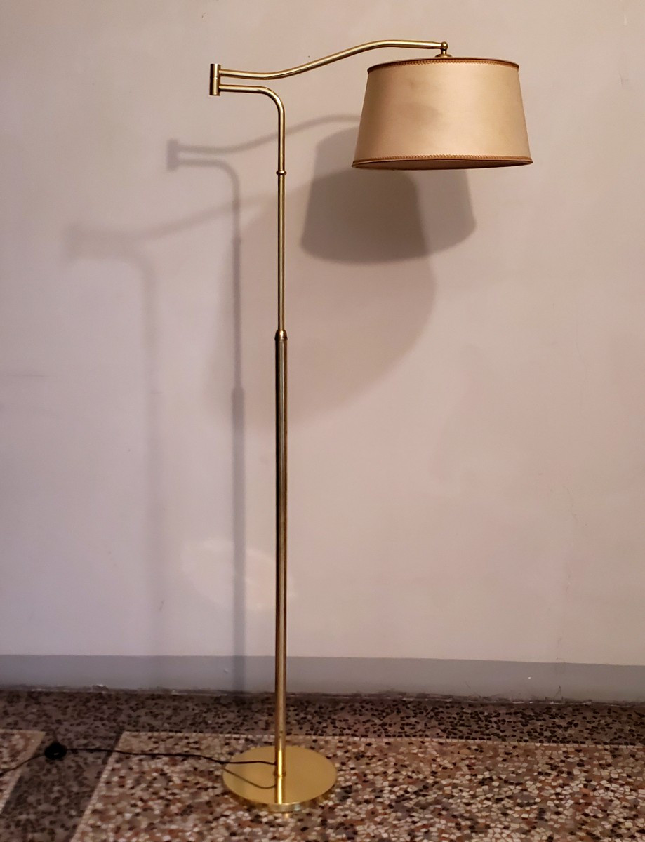 Lampada da terra anni 1970 , regolabile in altezza e posizione 