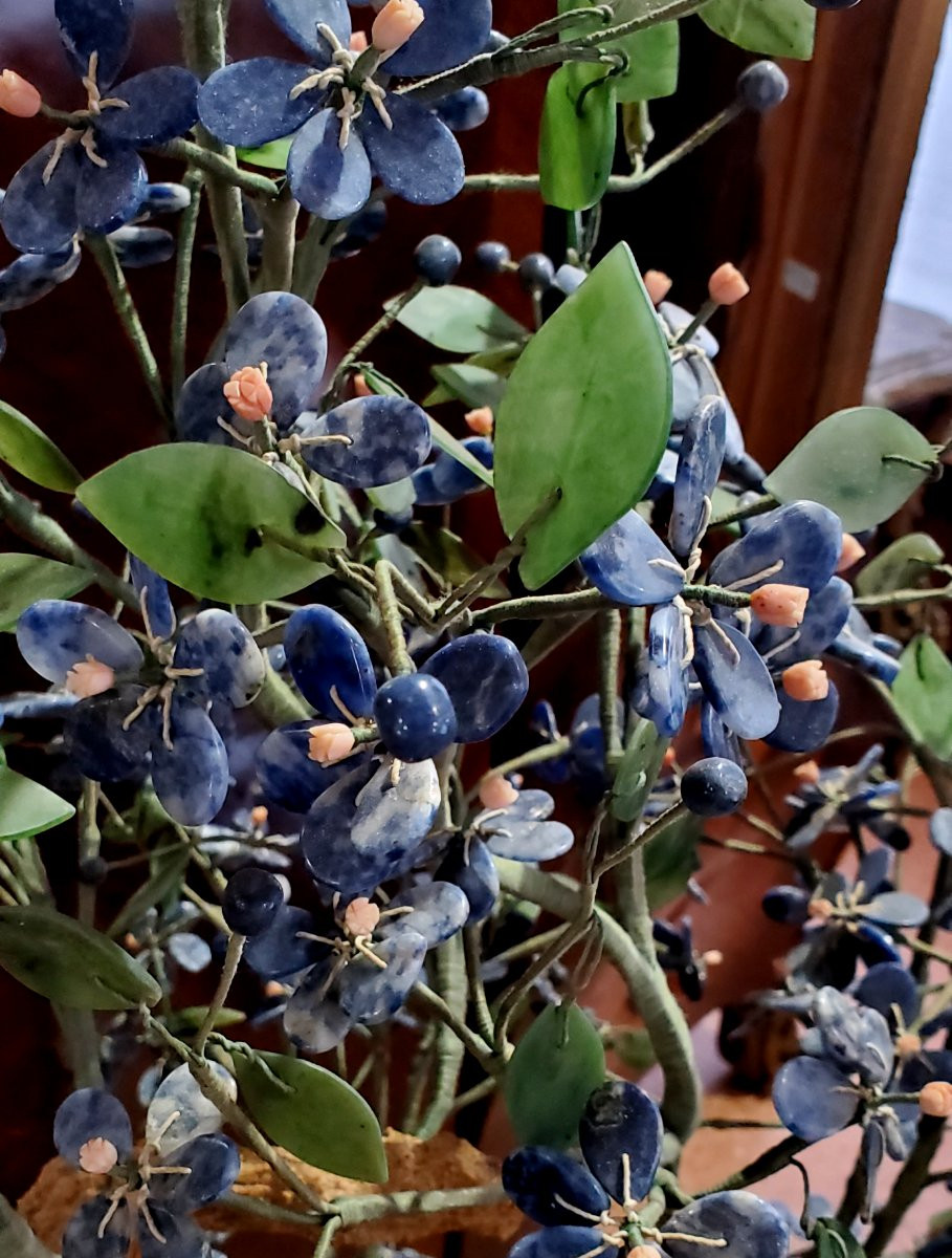 Bonsai in pietre dure :Lapislazzulo ,Corallo ,Marmo -photo-2