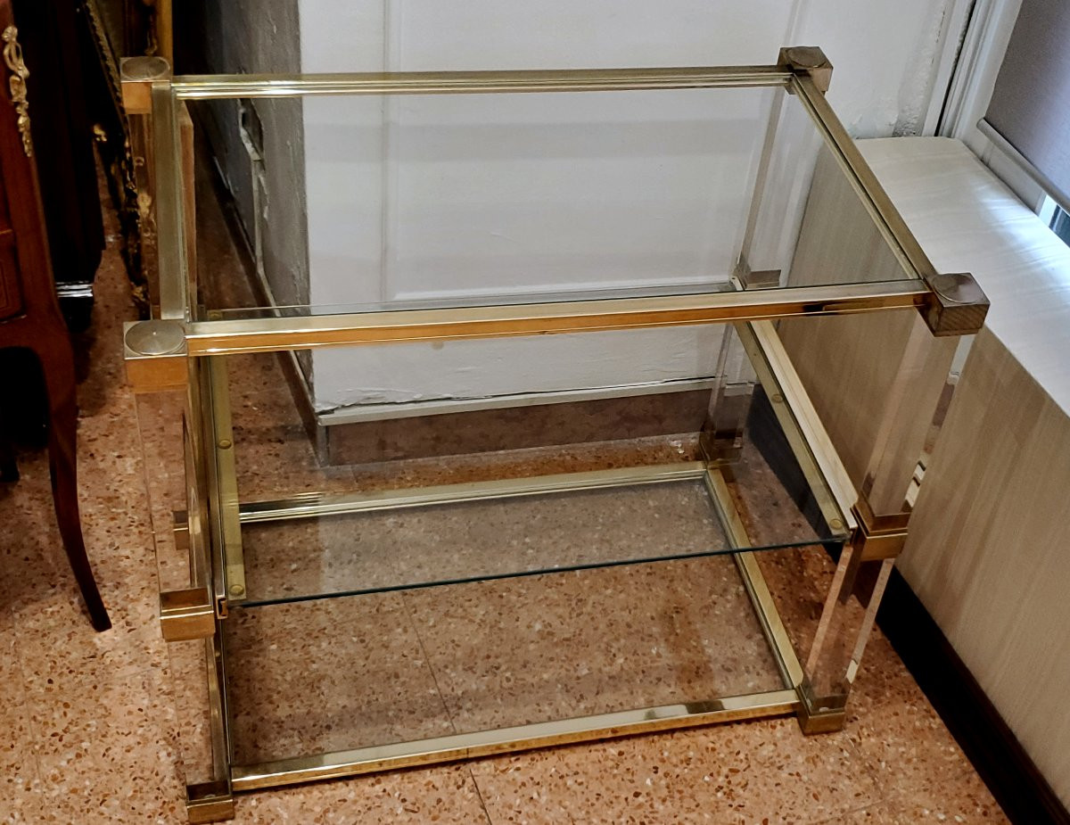 Tavolino di design anni 1970 firmato Pierre Vandel Paris-photo-1