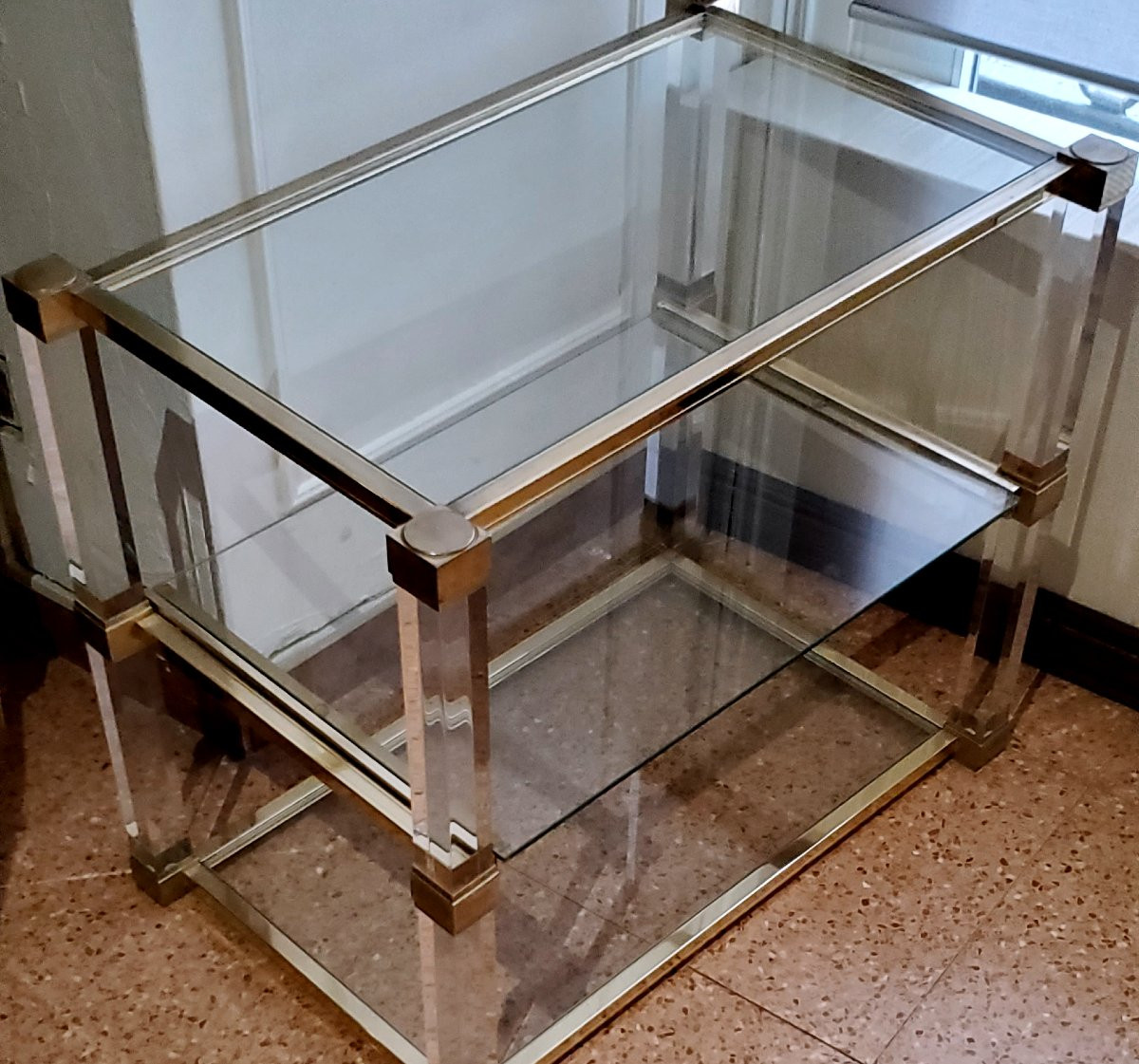 Tavolino di design anni 1970 firmato Pierre Vandel Paris-photo-3