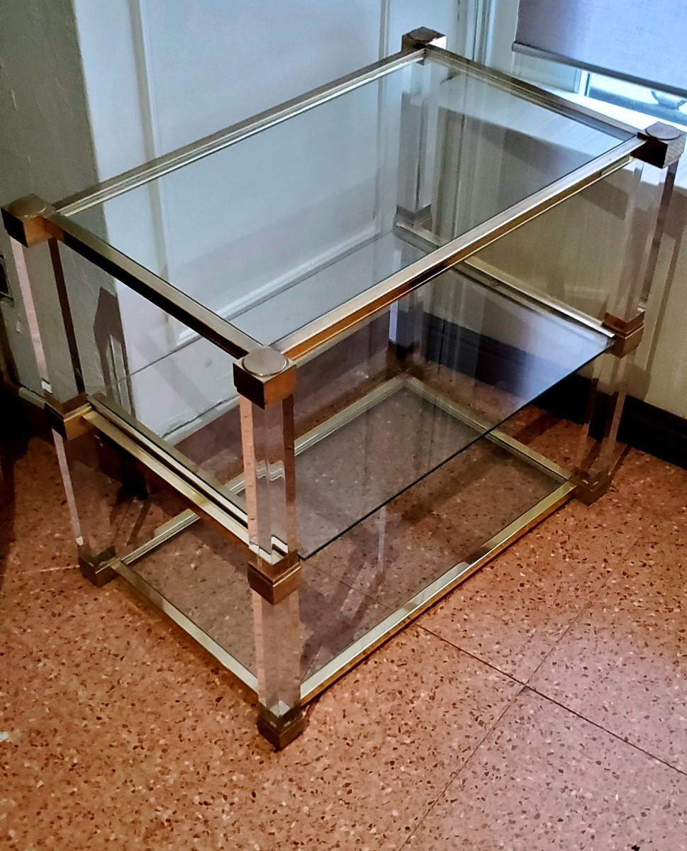 Tavolino di design anni 1970 firmato Pierre Vandel Paris