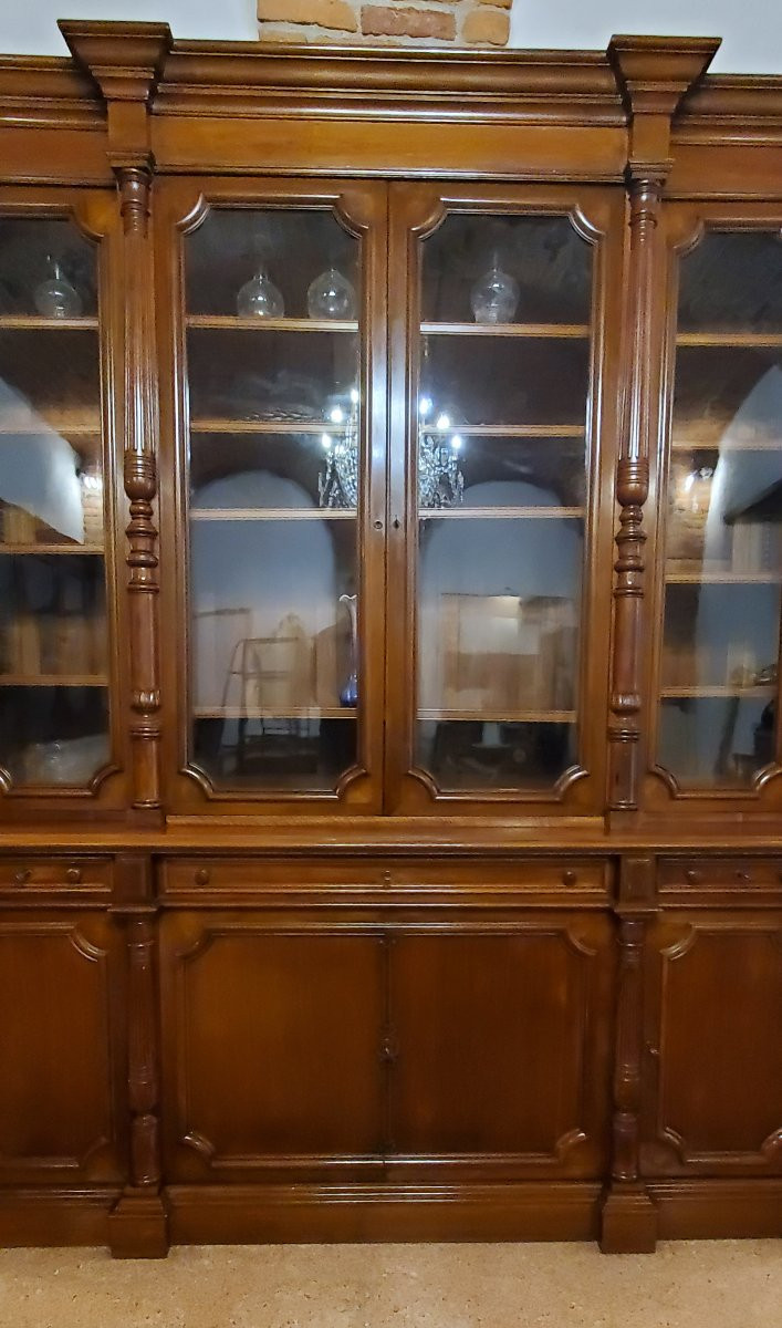 Antica Libreria stile Luigi Filippo epoca seconda metà 1800 manifattura Francese -photo-2