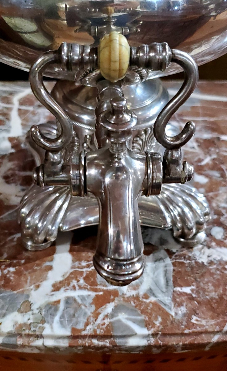 Antico Samovar manifatrtura Inglese epoca 1840(circa) in sheffield (placcato argento)-photo-1