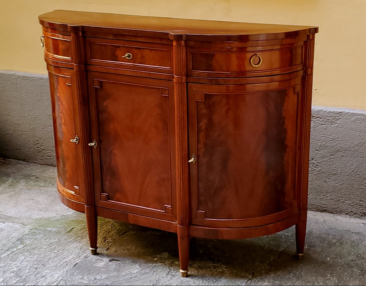 Credenza Luigi Filippo in legno di mogano epoca 1860 -photo-2