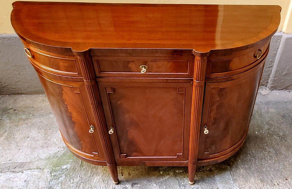 Credenza Luigi Filippo in legno di mogano epoca 1860 -photo-2