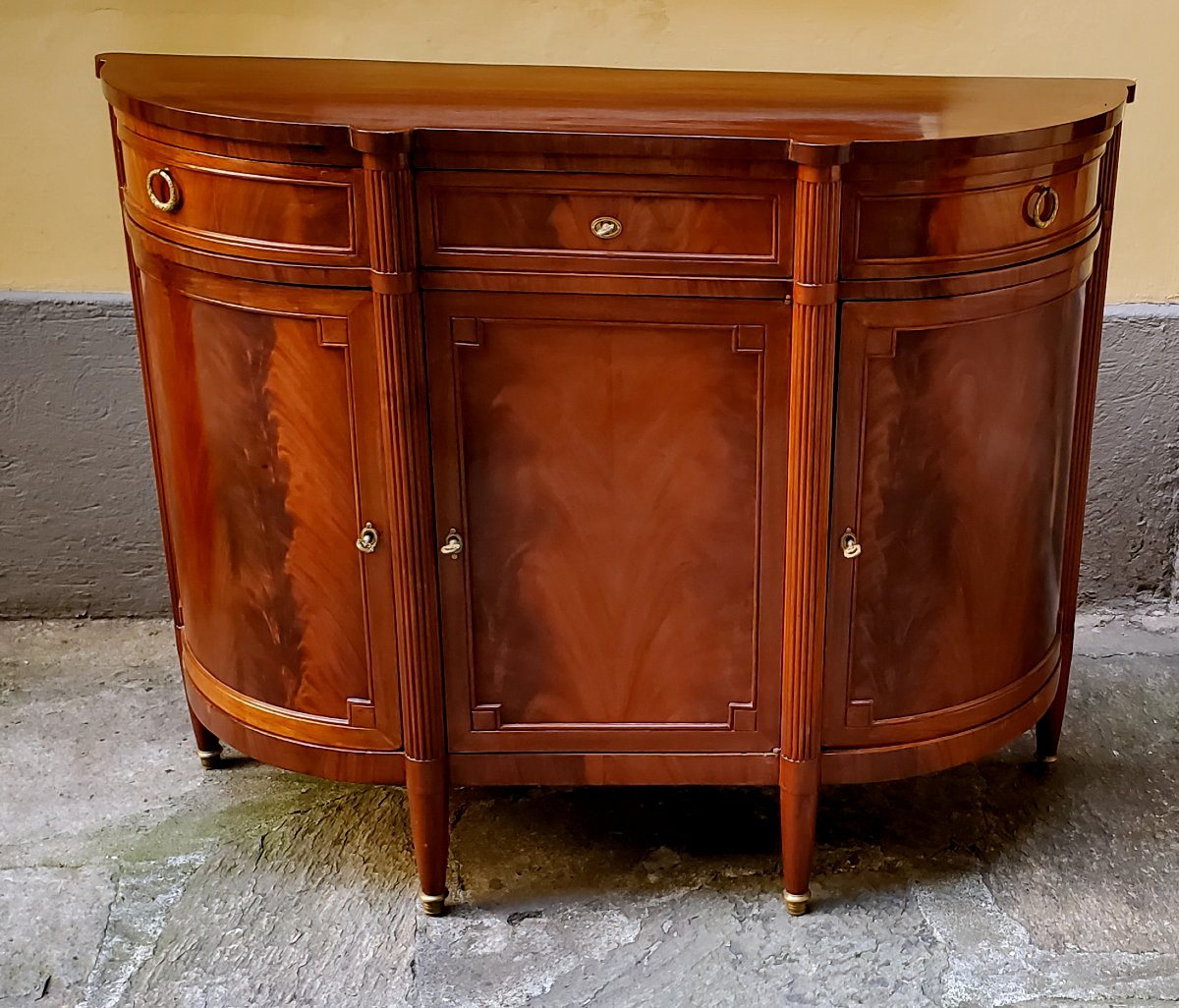 Credenza Luigi Filippo in legno di mogano epoca 1860 -photo-5