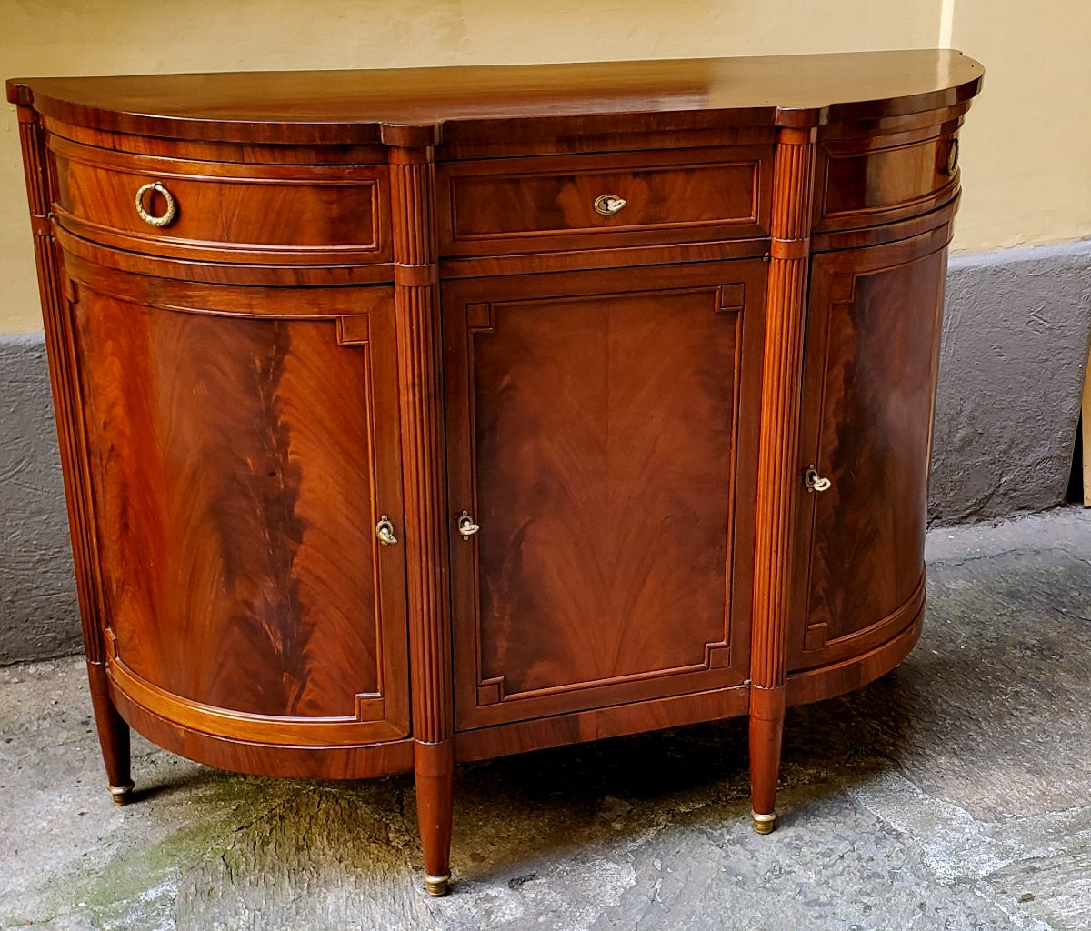 Credenza Luigi Filippo in legno di mogano epoca 1860 -photo-7