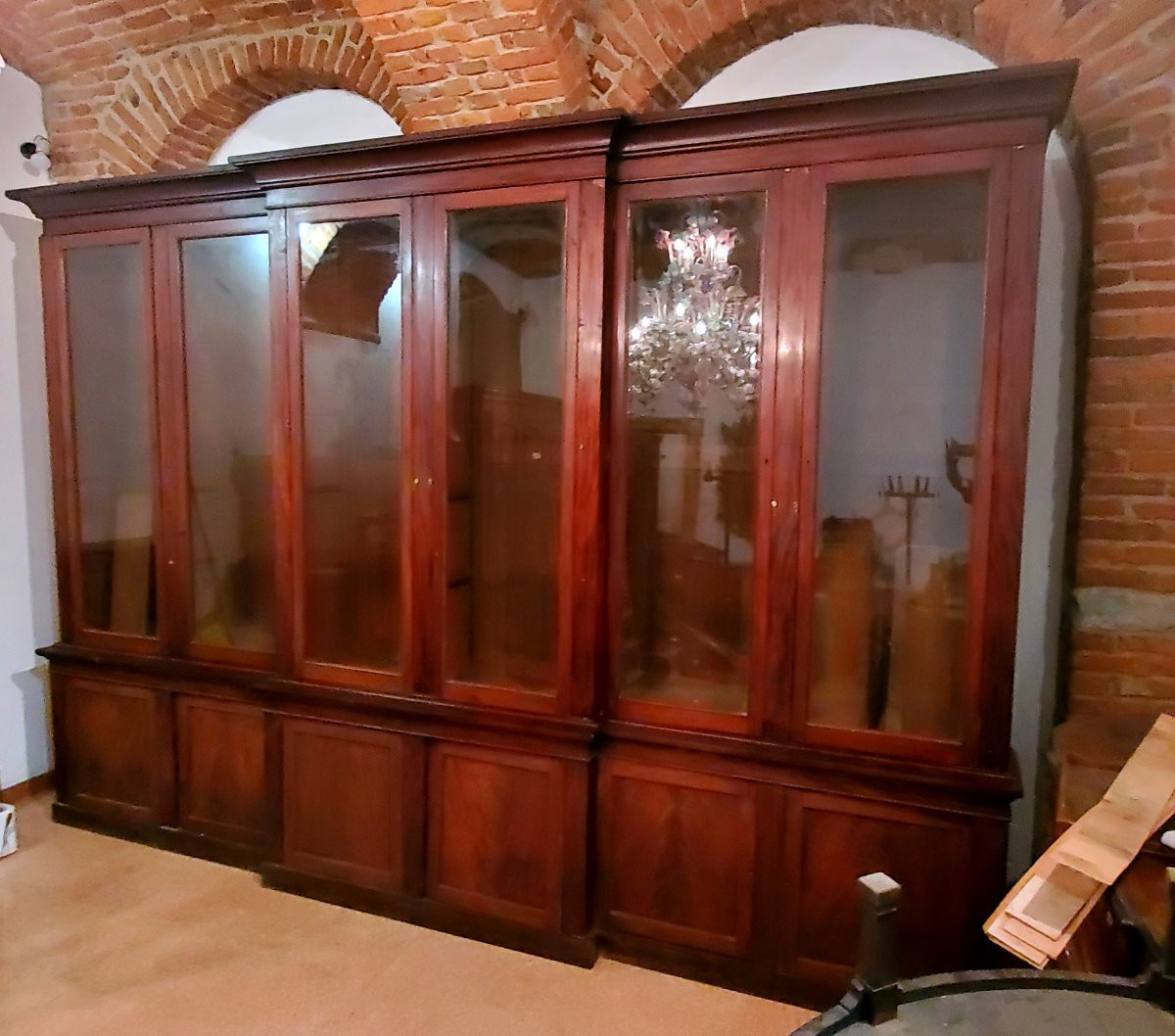 Libreria -Biblioteca in legno di mogano epoca 1840  di manifattura Inglese -photo-3