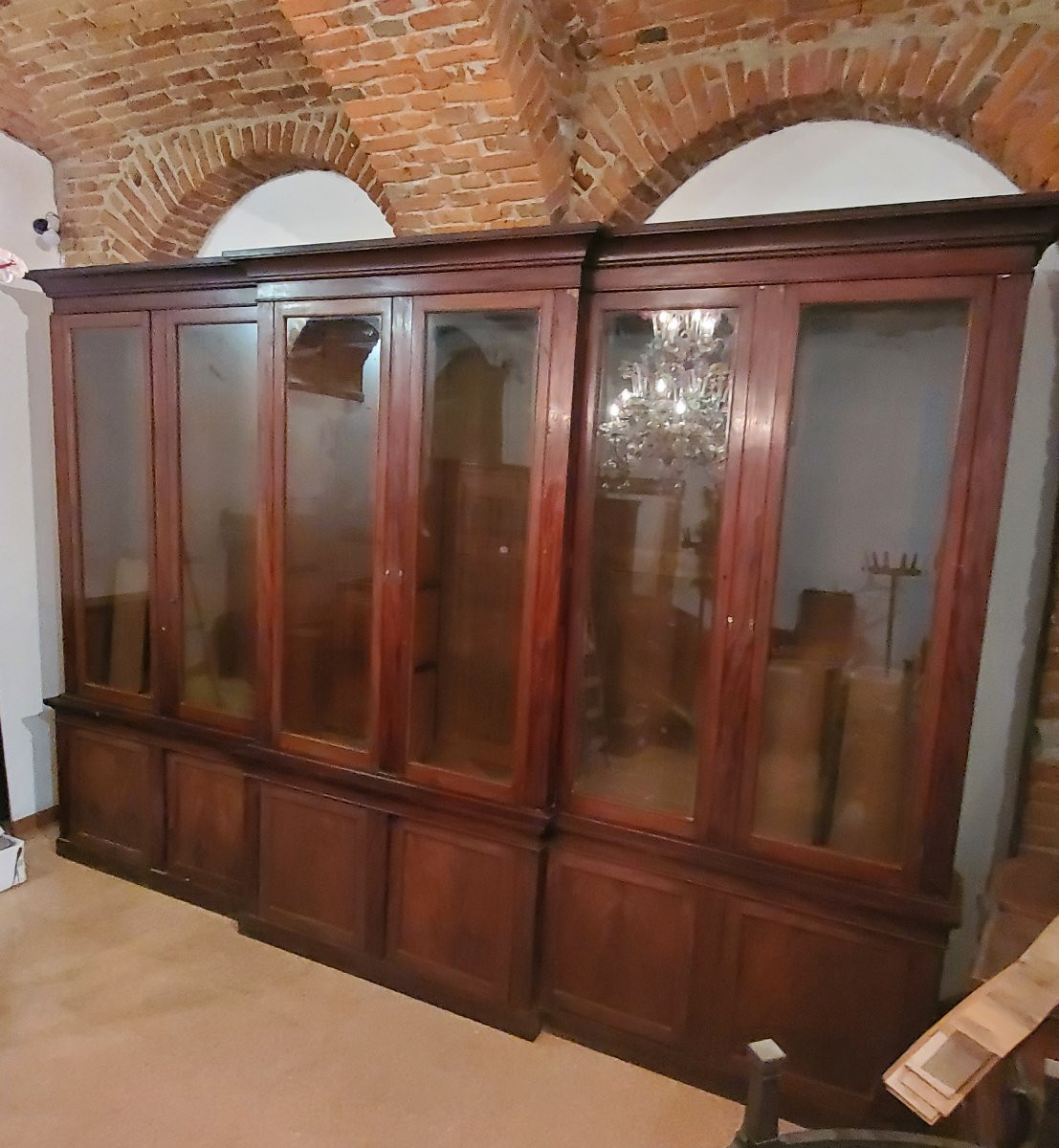 Libreria -Biblioteca in legno di mogano epoca 1840  di manifattura Inglese -photo-3