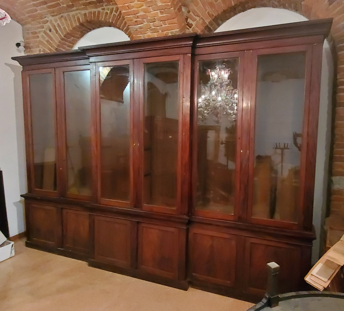 Libreria -Biblioteca in legno di mogano epoca 1840  di manifattura Inglese -photo-5