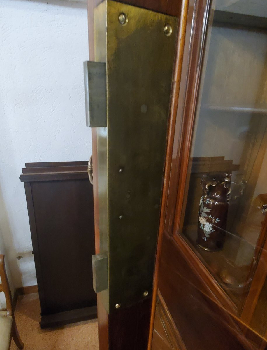 Antica libreria epoca Luigi Filippo ,questo mobile presenta timbro del costruttore : GROHE -photo-5
