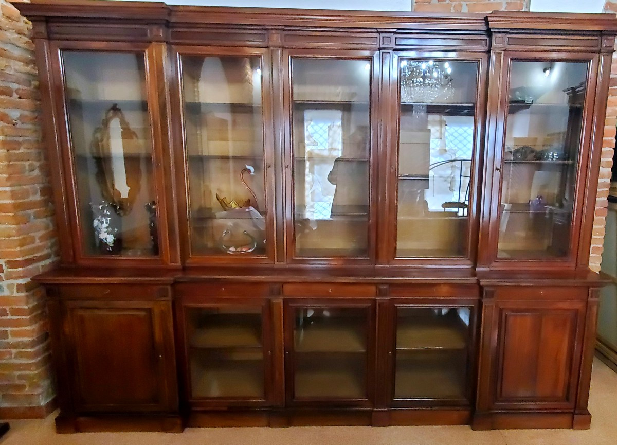 Antica libreria epoca Luigi Filippo ,questo mobile presenta timbro del costruttore : GROHE 