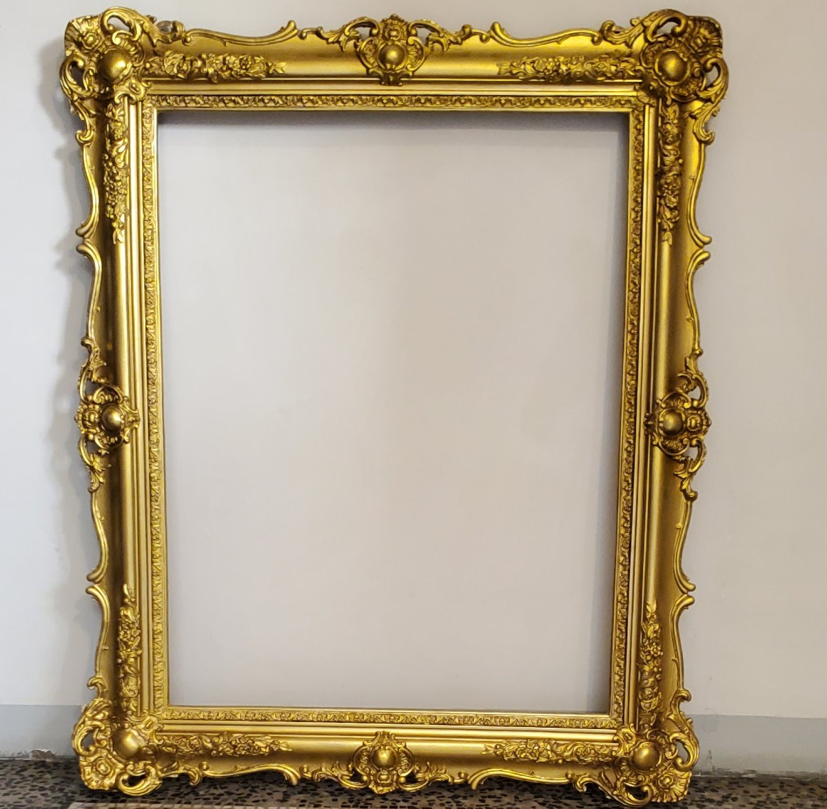 Antica cornice in legno dorata epoca Luigi Filippo ( 1860 circa) ,manifattura Francese -photo-2