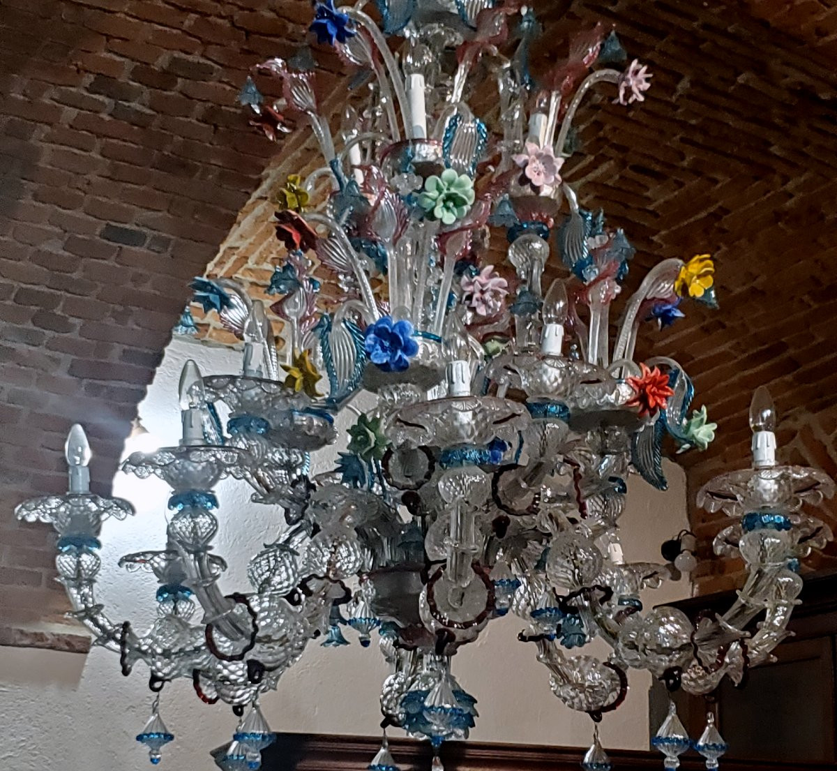  Lampadario  di Murano Venezia  alto 180 cm ,largo 140 cm  -photo-3