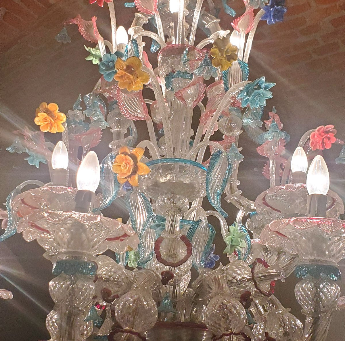  Lampadario  di Murano Venezia  alto 180 cm ,largo 140 cm  -photo-2