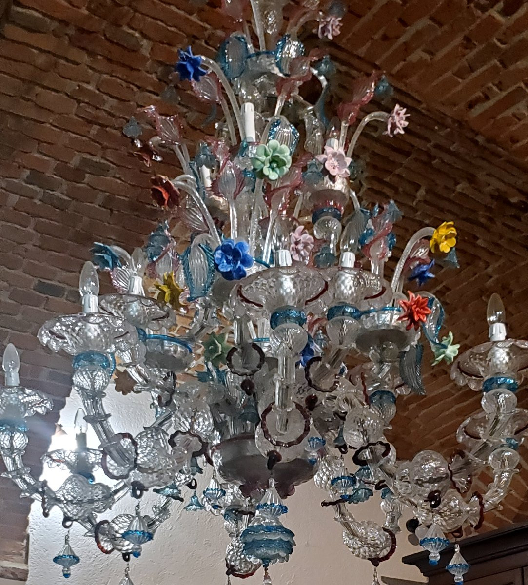 Lampadario  di Murano Venezia  alto 180 cm ,largo 140 cm  -photo-3