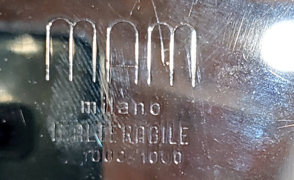 Vassoio  marca Mam Milano anno 1970 in metallo argentato -photo-4