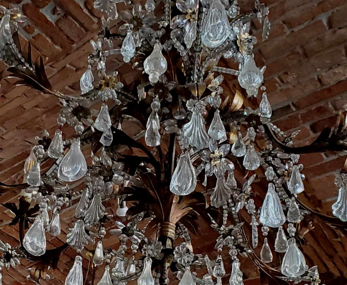  Antico Lampadario di manifattura Italiana seconda metà 1800 -photo-2