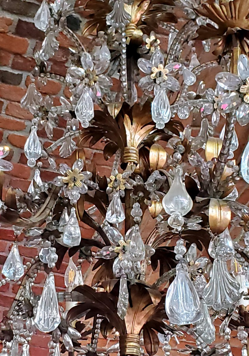  Antico Lampadario di manifattura Italiana seconda metà 1800 -photo-2