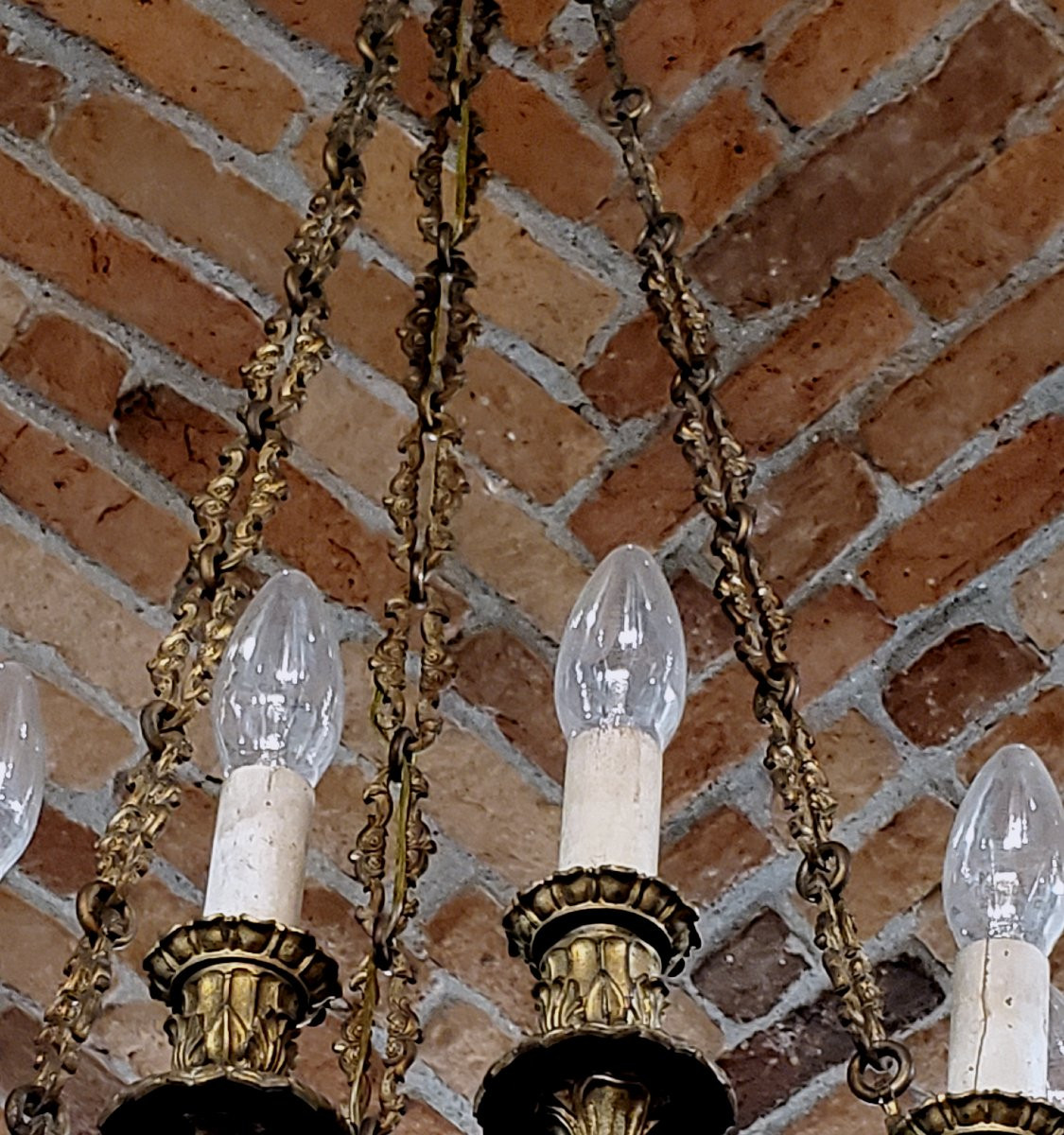 Lampadario in bronzo dorato Napoleone III ,a 13 luci -photo-3