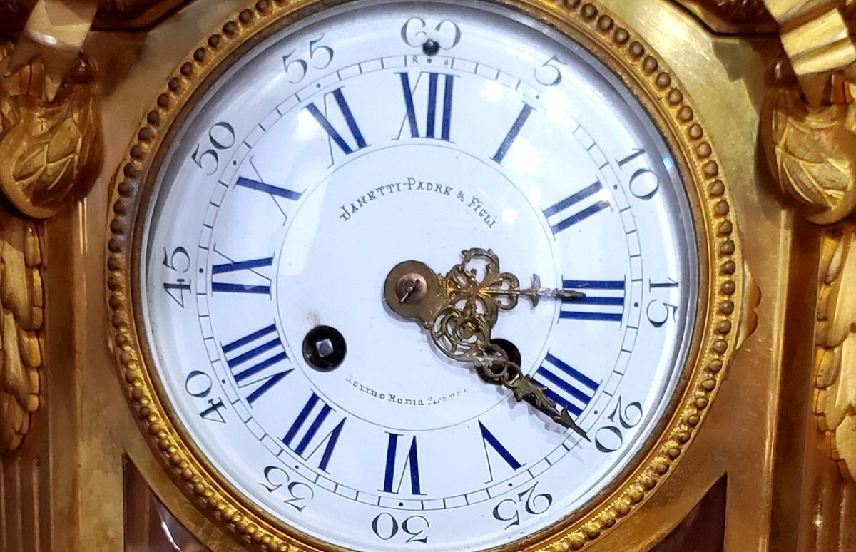 Antico Orologio con Candelieri  epoca Napoleone III -photo-7
