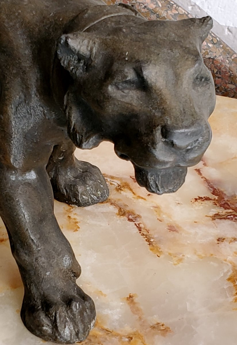 Antico bronzo raffigurante Giaguaro -photo-4