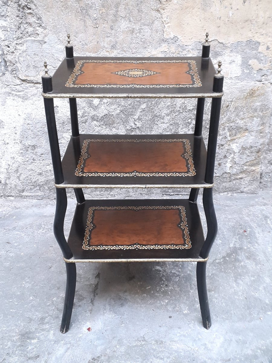 Antico mobiletto Napoleone III a piani -photo-1