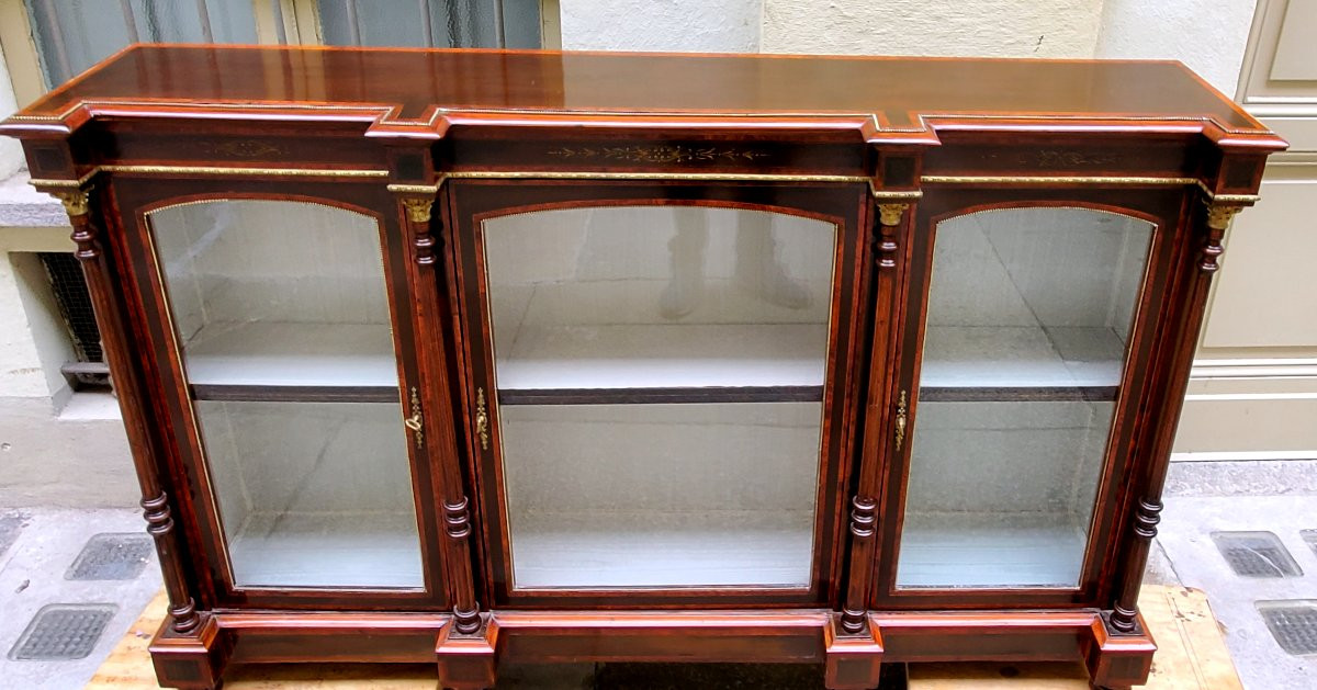 Antica credenza a vetrina  Napoleone III -photo-2