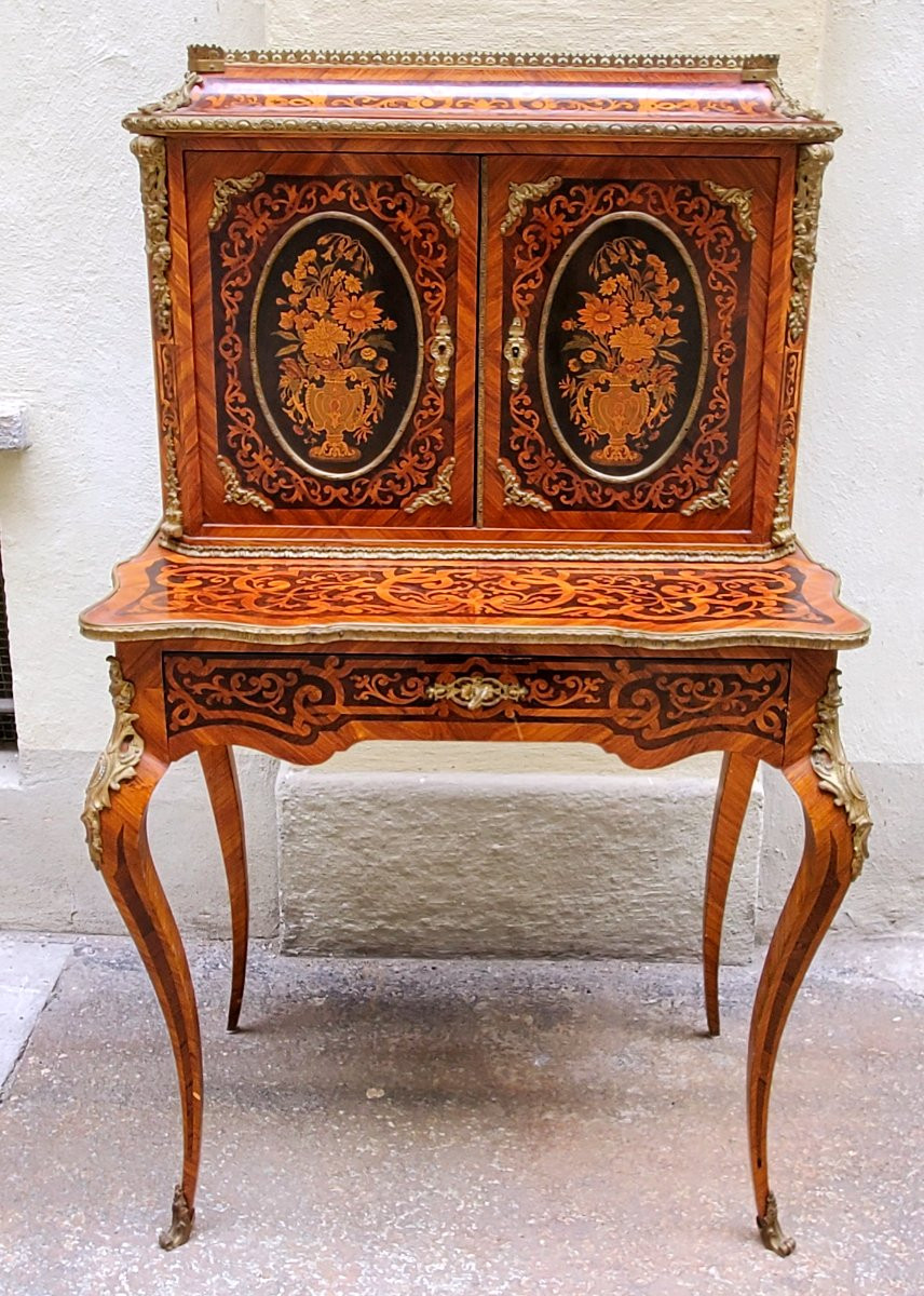 Antico Bonheur Du Jour epoca Napoleone III manifattura Francese -photo-1
