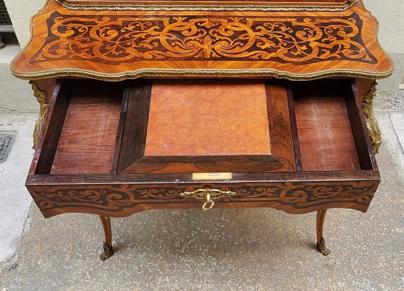 Antico Bonheur Du Jour epoca Napoleone III manifattura Francese -photo-4