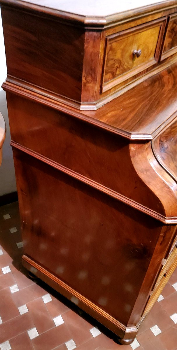 Ribalta antica epoca Luigi Filippo , di manifattura Francese in legno di noce -photo-4