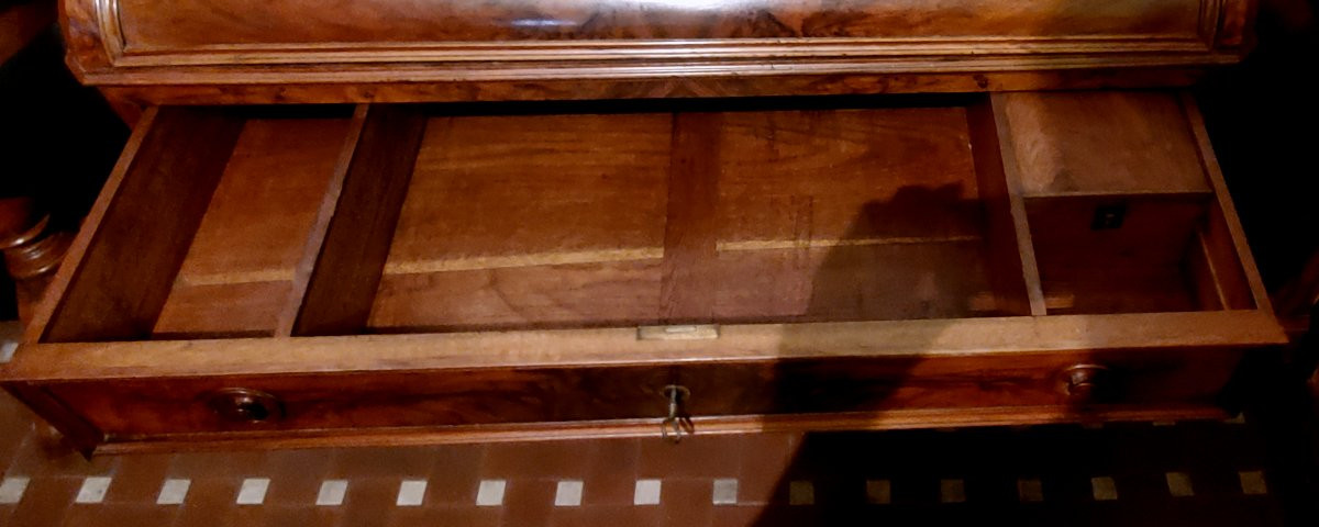 Ribalta antica epoca Luigi Filippo , di manifattura Francese in legno di noce -photo-4