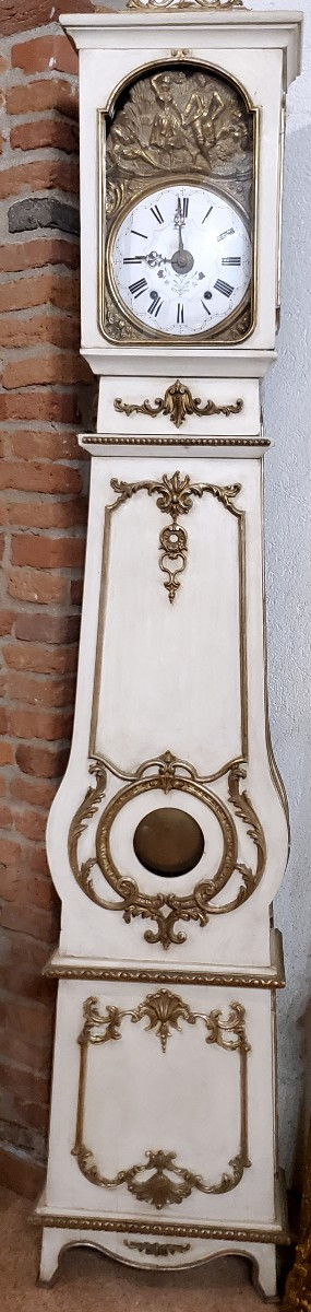 Antico orologio Morbier di manifattura Francese epoca fine XVIII secolo 