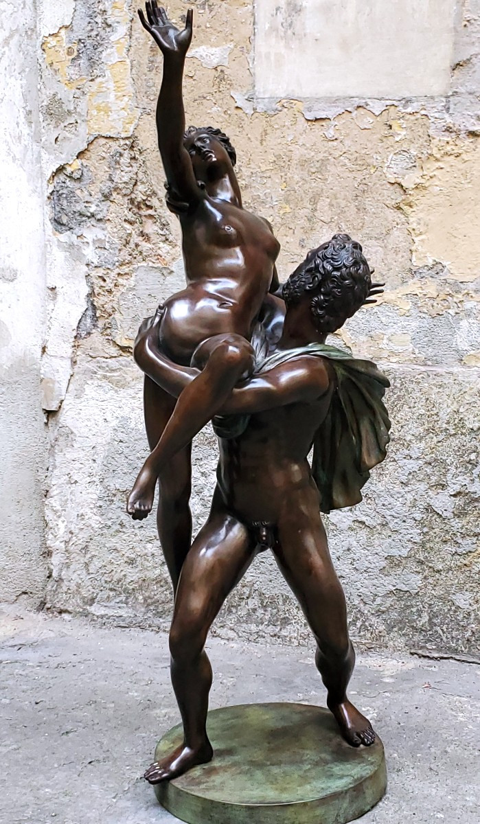 Scultura in bronzo raffigurante il Ratto delle Sabine
