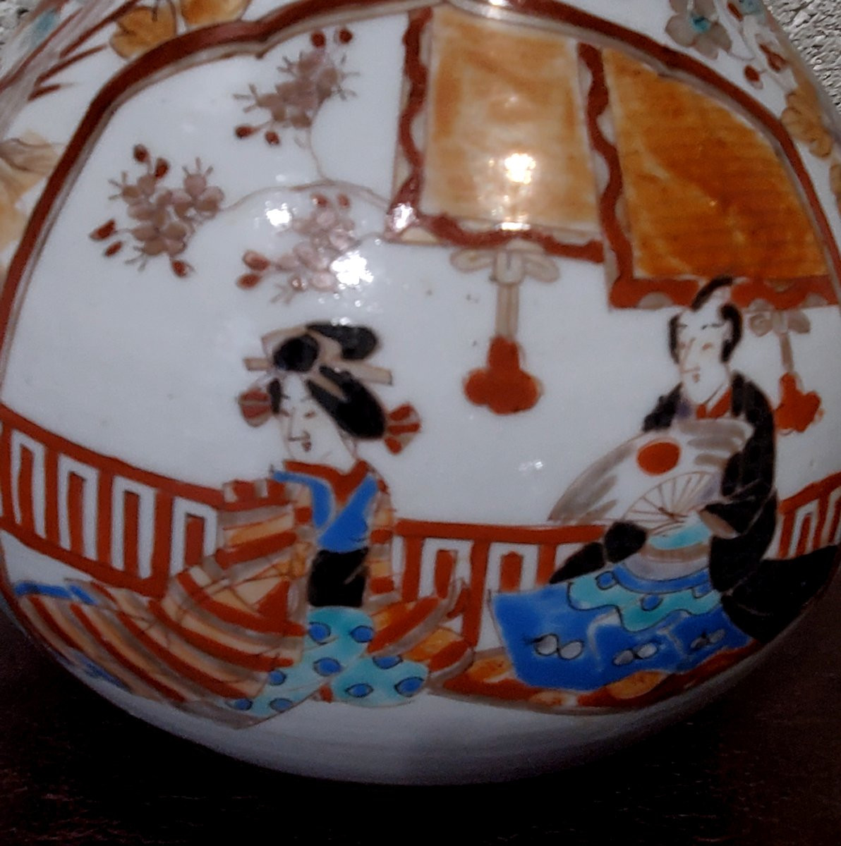 Antica Bottiglia in porcellana da Sake in Giapponese -photo-4