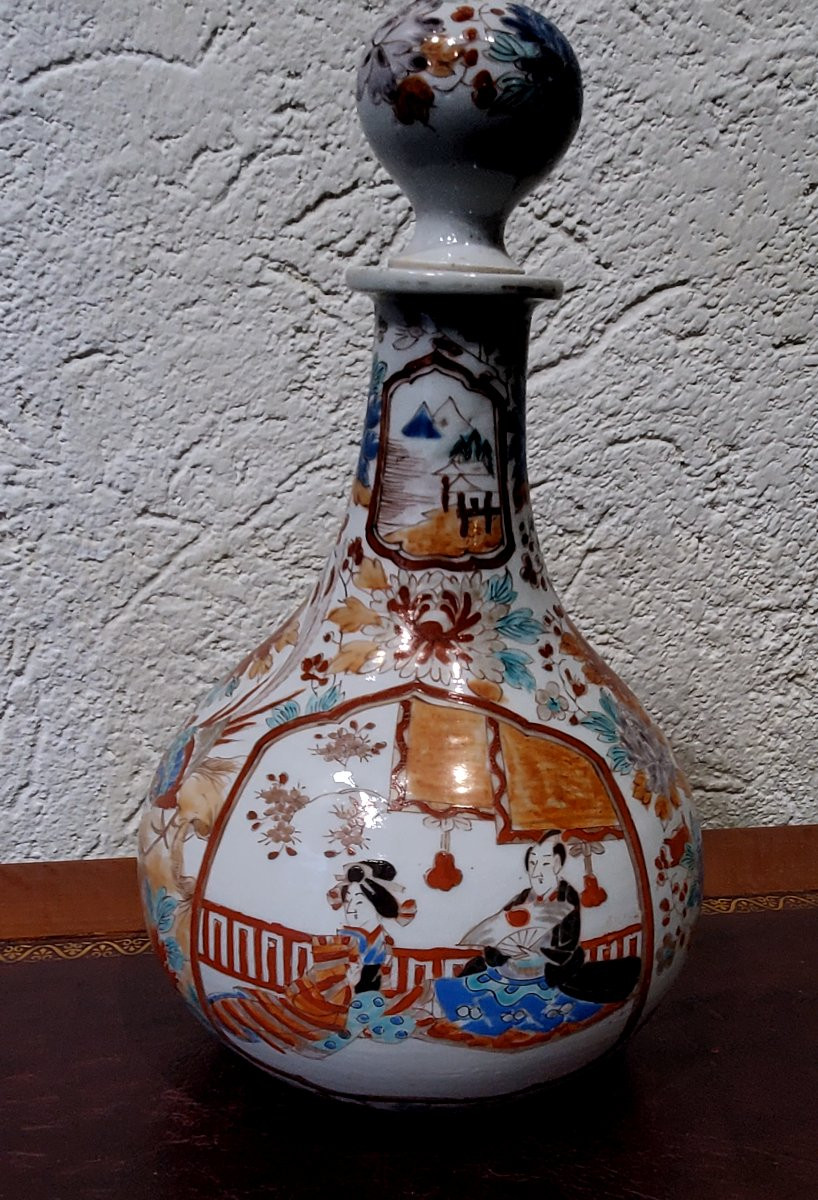 Antica Bottiglia in porcellana da Sake in Giapponese -photo-1