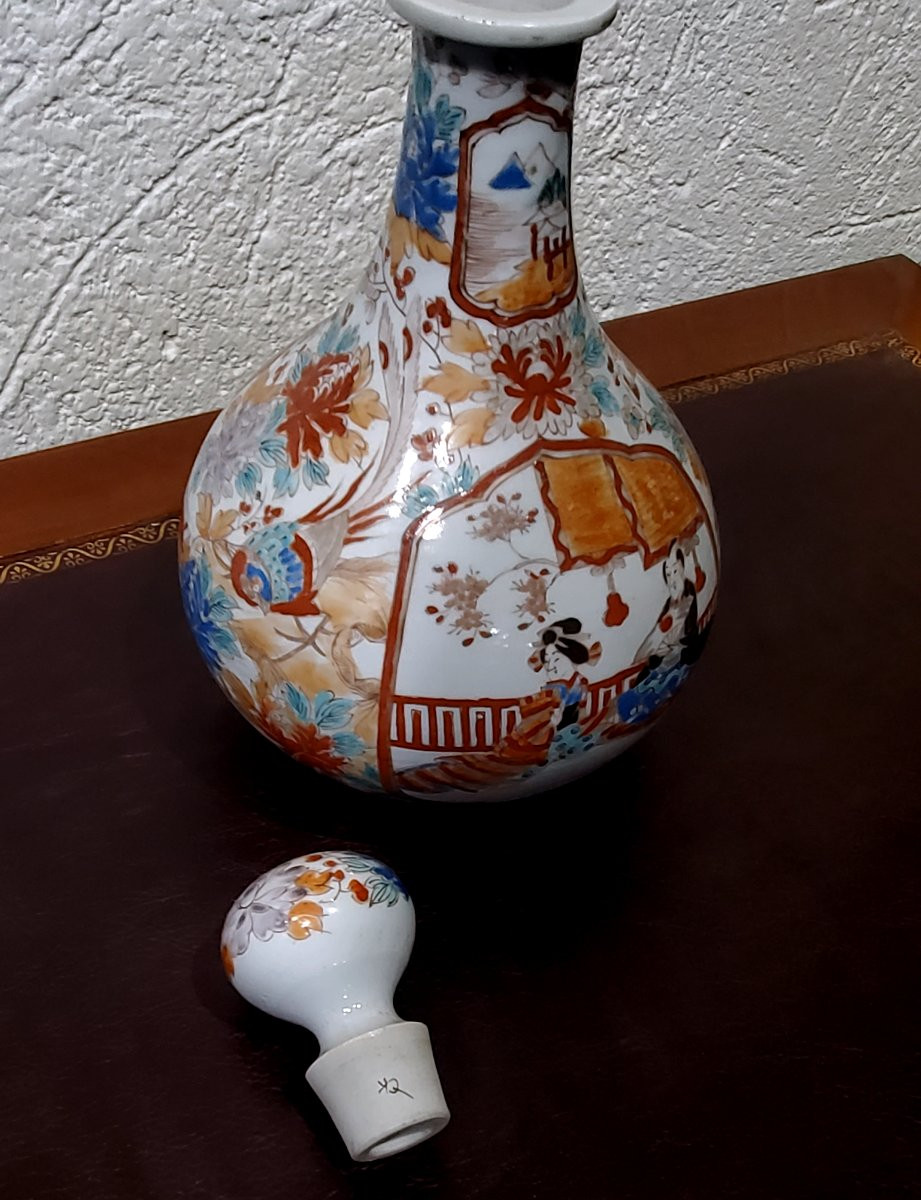 Antica Bottiglia in porcellana da Sake in Giapponese -photo-5