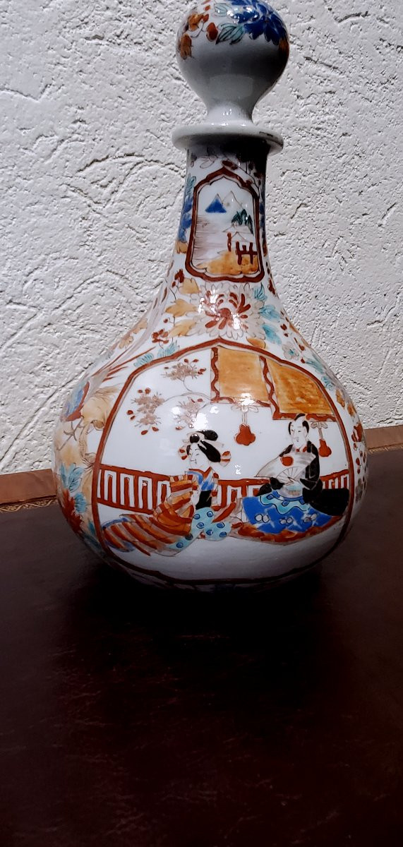 Antica Bottiglia in porcellana da Sake in Giapponese -photo-6